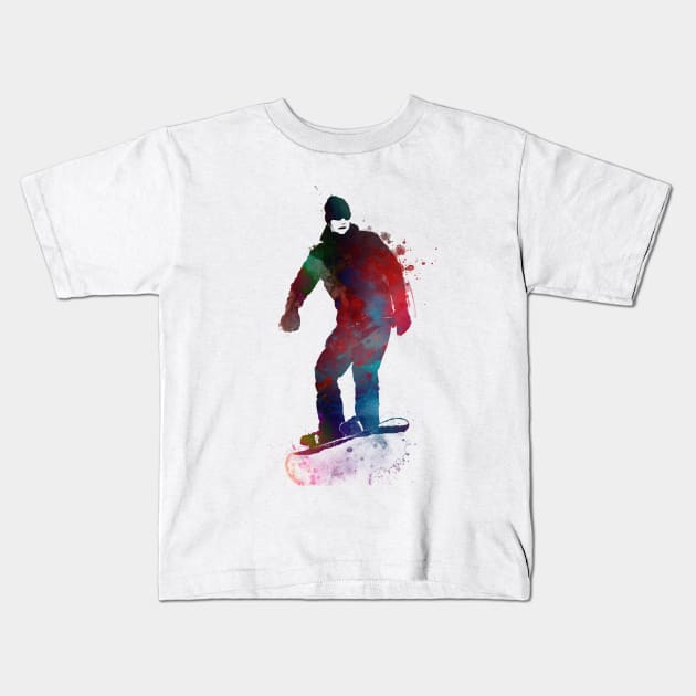 snowboard sport art #snowboard Kids T-Shirt by JBJart